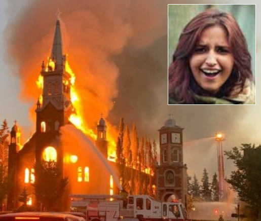 Harsha Walia tweets while churches burn